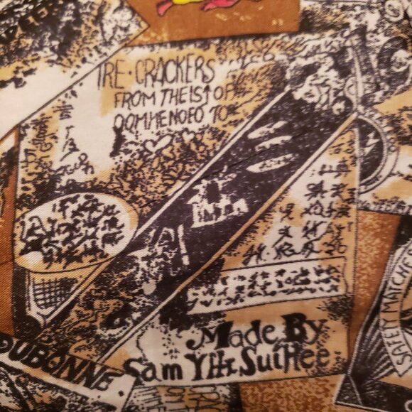 Vintage Brown Leather Parker Coat With Printed Lining & Multiple Pockets - Picture 10 of 11